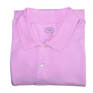 St. John's Bay Minimalist Polo Shirt Mens XXL Pink Comfort Flex Short Sleeve